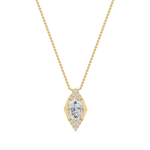 Liliana Pearl lab grown diamond pendant