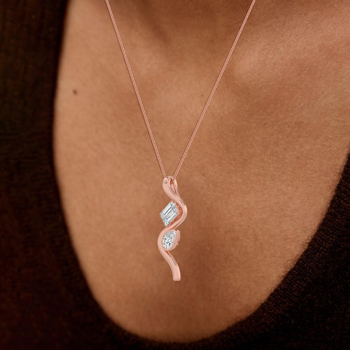 Madeleine Pearl lab grown diamond pendant