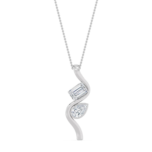 Madeleine Pearl lab grown diamond pendant