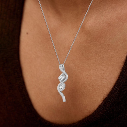 Madeleine Pearl lab grown diamond pendant