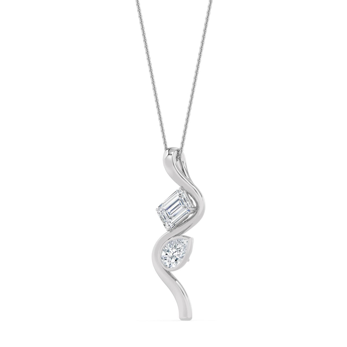 Madeleine Pearl lab grown diamond pendant