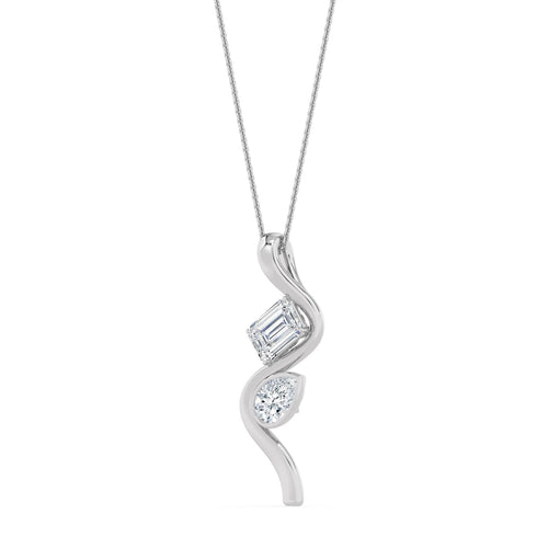 Madeleine Pearl lab grown diamond pendant
