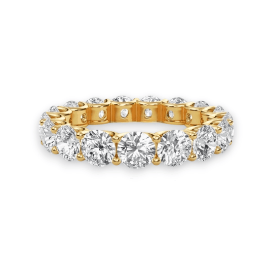 Nura Lab 3 Carat Diamond Eternity Ring in 14K Yellow Gold