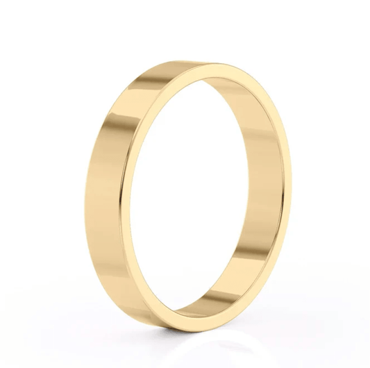 Nura Lab men’s engagement ring plain band in 9K yellow gold