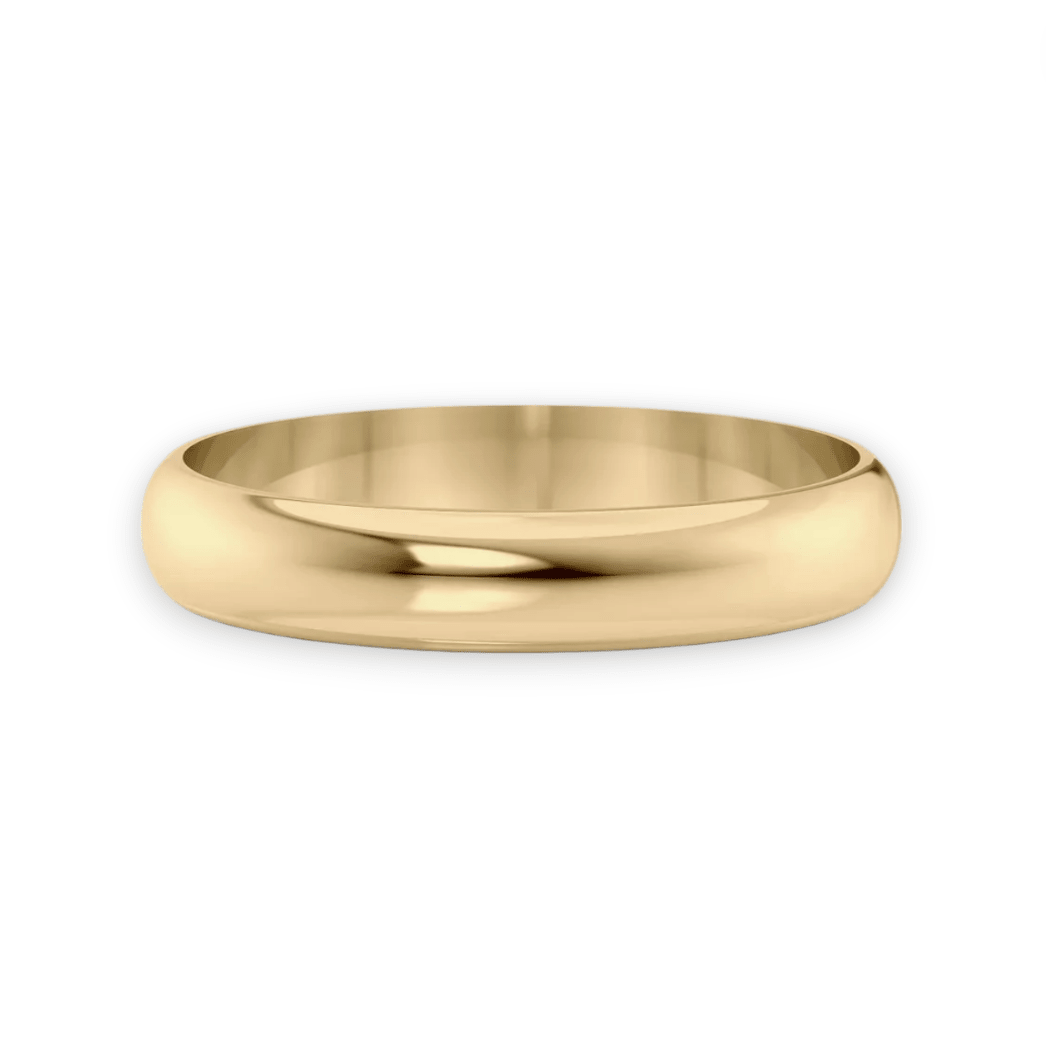 Nura Lab men’s wedding ring plain band in 9K yellow gold