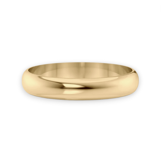 Nura Lab men’s wedding ring plain band in 9K yellow gold