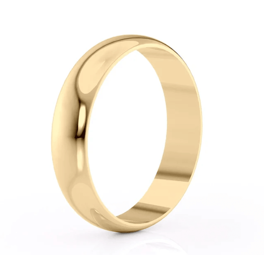 Nura Lab men’s wedding ring plain band in 18K yellow gold
