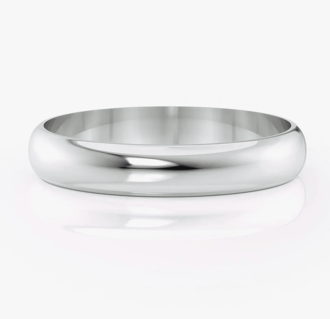 Nura Lab men’s wedding ring plain band in platinum