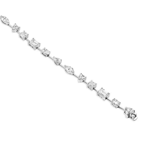 14K White Gold Lab-Created Multi-Shape Tennis Bracelet Nura Lab
