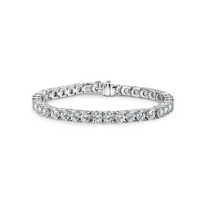 10 Carat lab-grown diamond tennis bracelet in 14K white gold, 7-inch length
