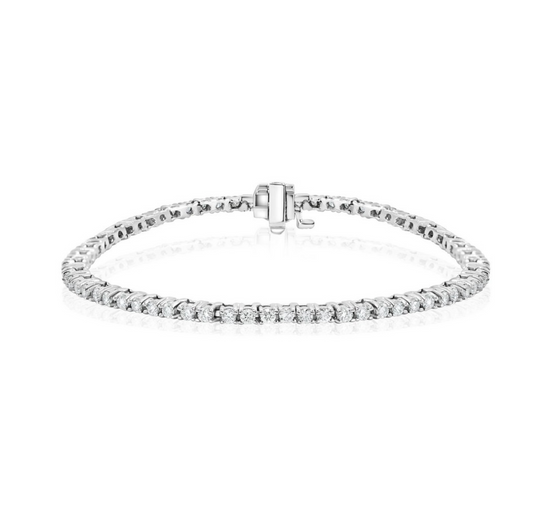 Nura Lab 2 Carat Lab-Grown Diamond Tennis Bracelet in 14K Yellow Gold, 7 inch (18cm), VS–SI F–G