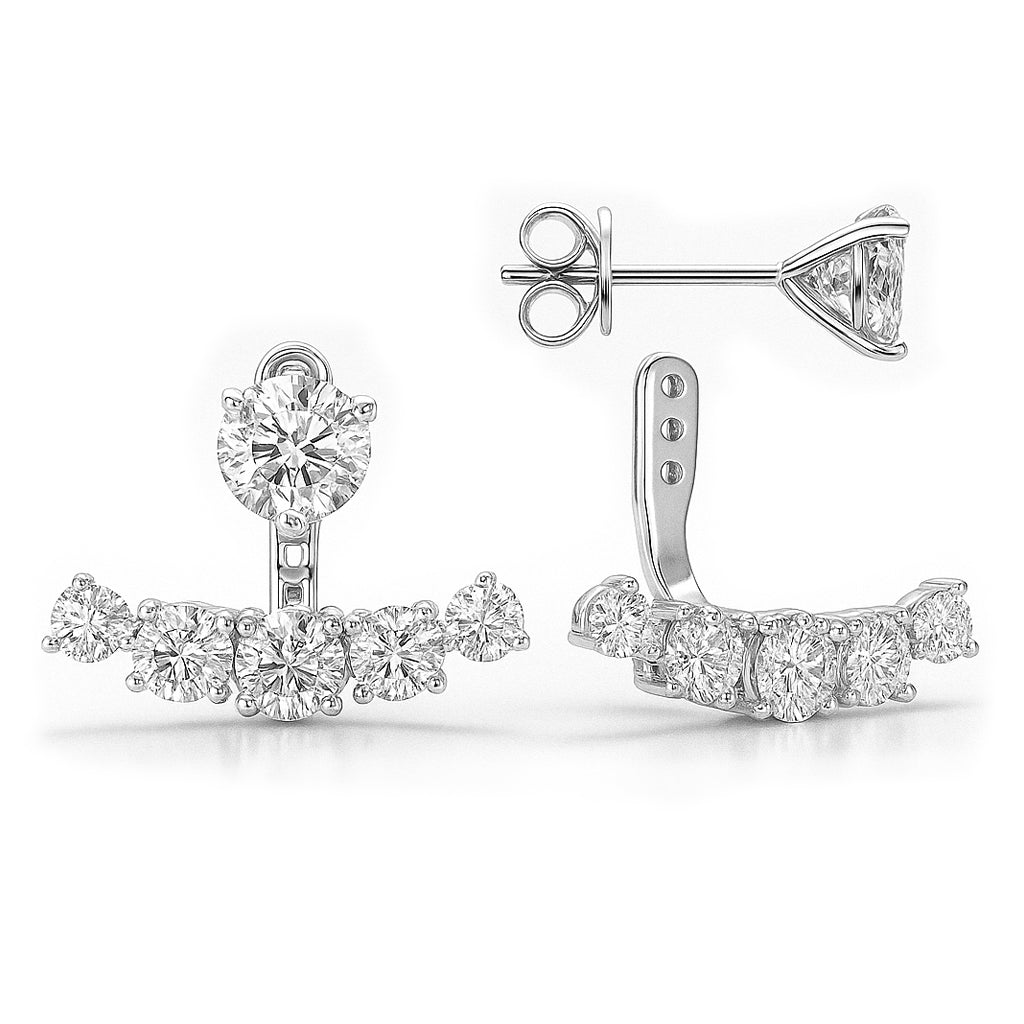 Solana 2-piece Moissanite Earrings by Nura Lab