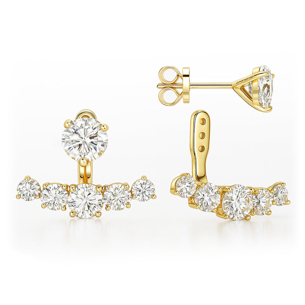 Solana 2-piece Moissanite Earrings by Nura Lab