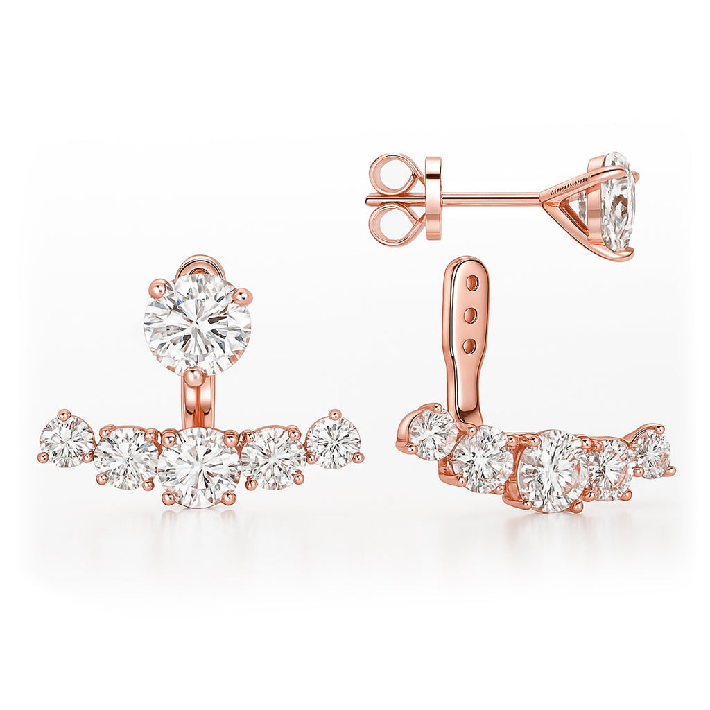Solana 2-piece Moissanite Earrings by Nura Lab