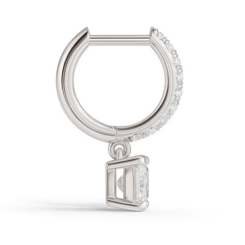 Sutton Princess-Cut Moissanite Earrings by Nura Lab