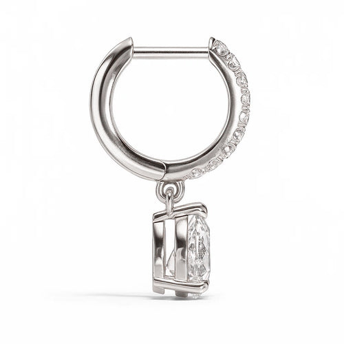 Sutton Pear-Cut Moissanite Earrings by Nura Lab
