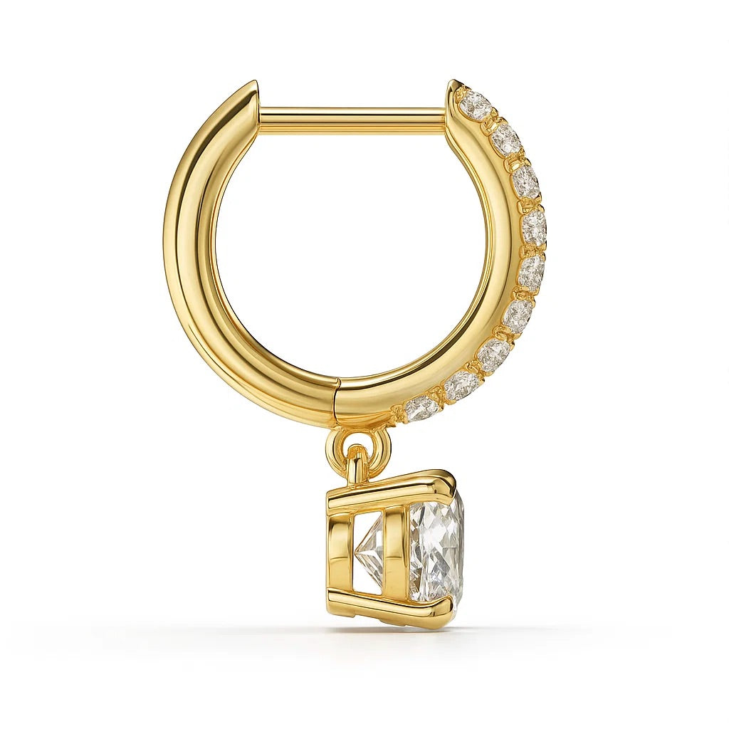 Sutton Round-Cut Moissanite Earrings by Nura Lab