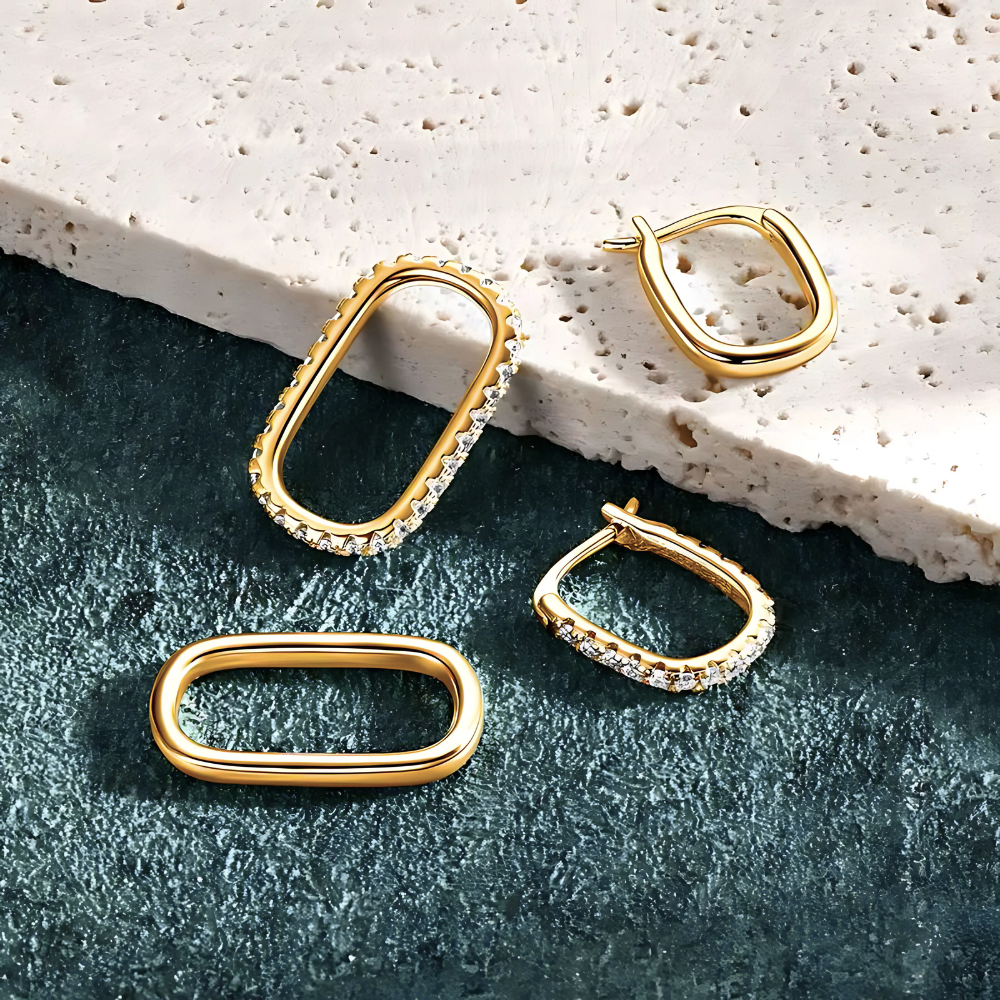 Karina 2-Style Loop Moissanite Earrings by Nura Lab