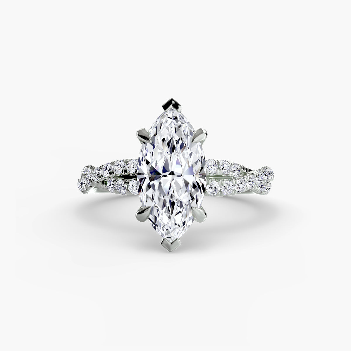 The Twisted Pavé Solitaire.