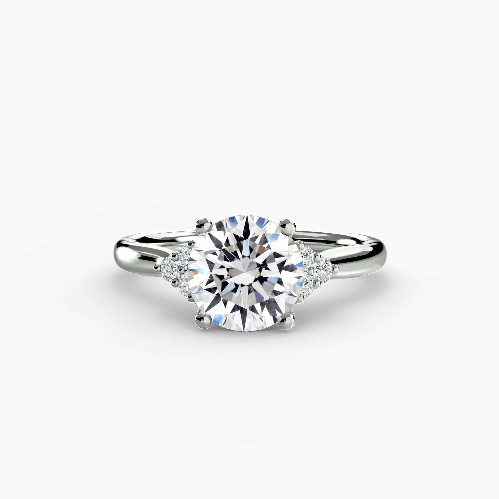 Solitaire with Cluster Shoulders.