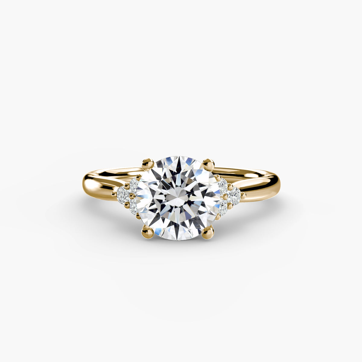 Solitaire with Cluster Shoulders.