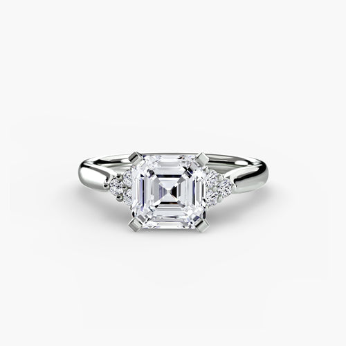 Solitaire with Cluster Shoulders 2.