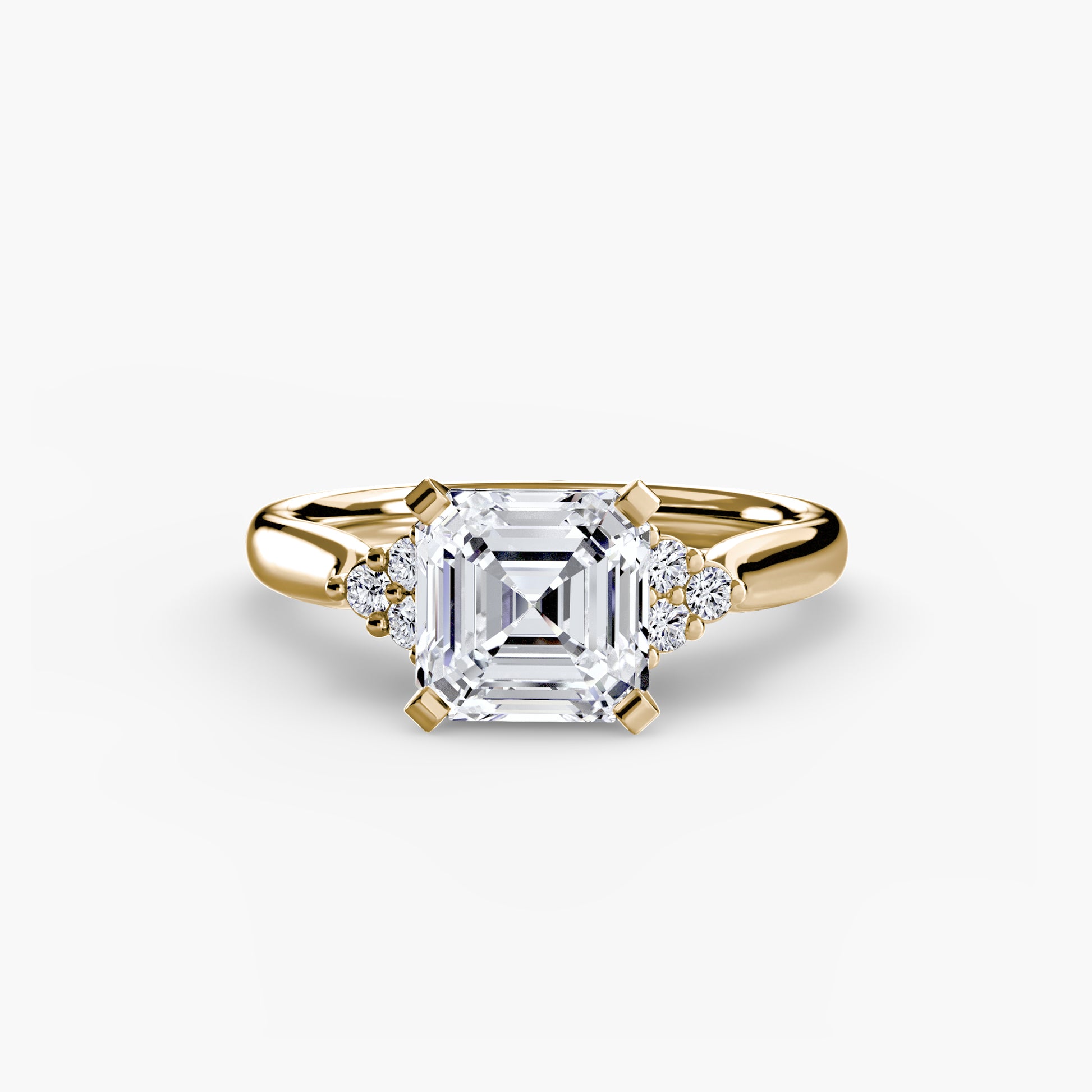 Solitaire with Cluster Shoulders 2.