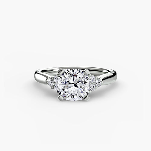 Solitaire with Cluster Shoulders 2.