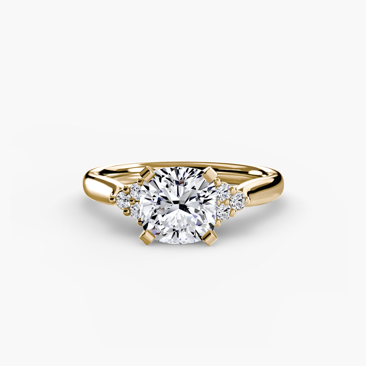 Solitaire with Cluster Shoulders 2.