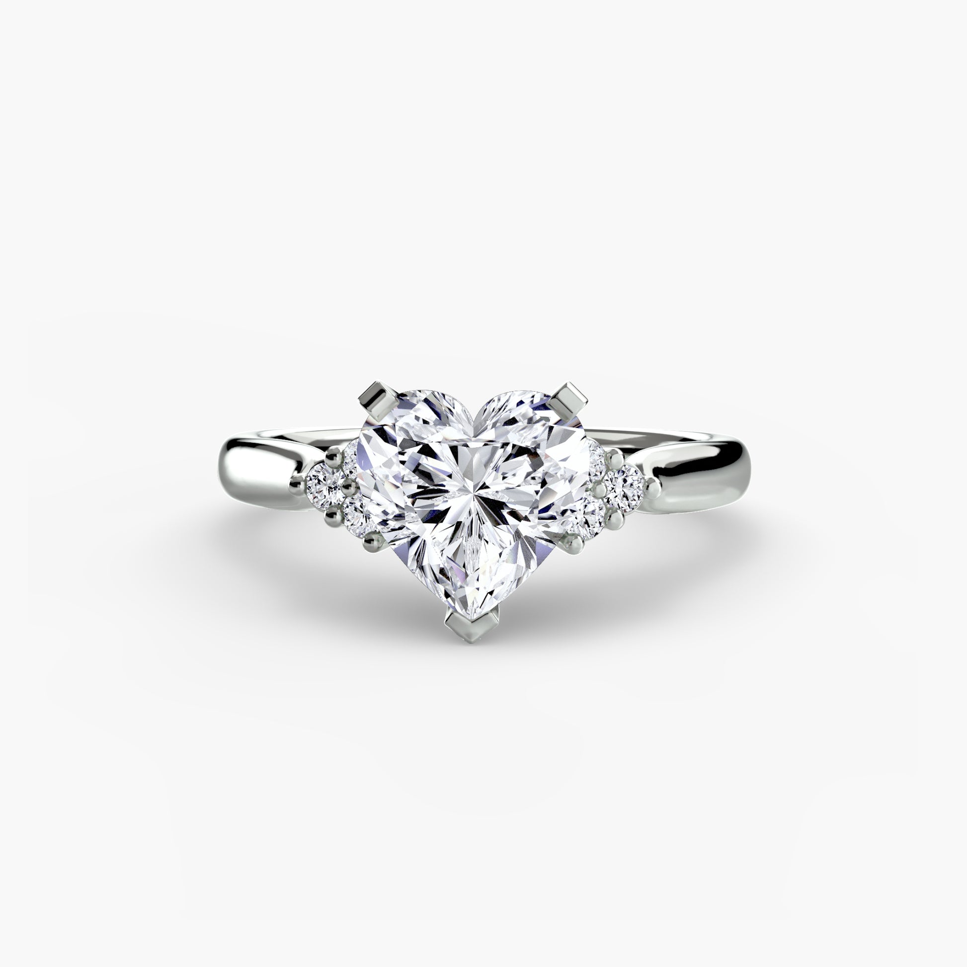 Solitaire with Cluster Shoulders 2.