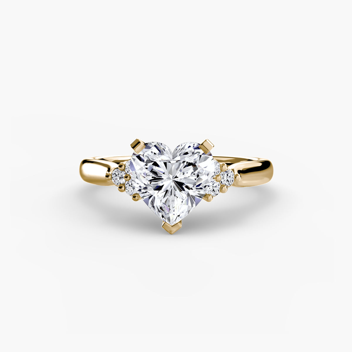 Solitaire with Cluster Shoulders 2.