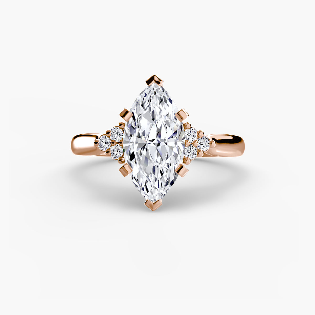 Solitaire with Cluster Shoulders 2.