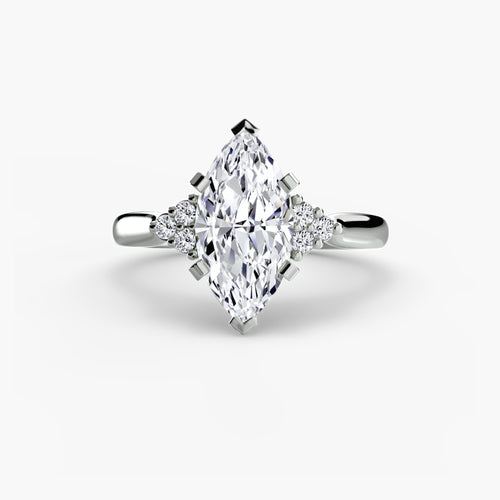 Solitaire with Cluster Shoulders 2.