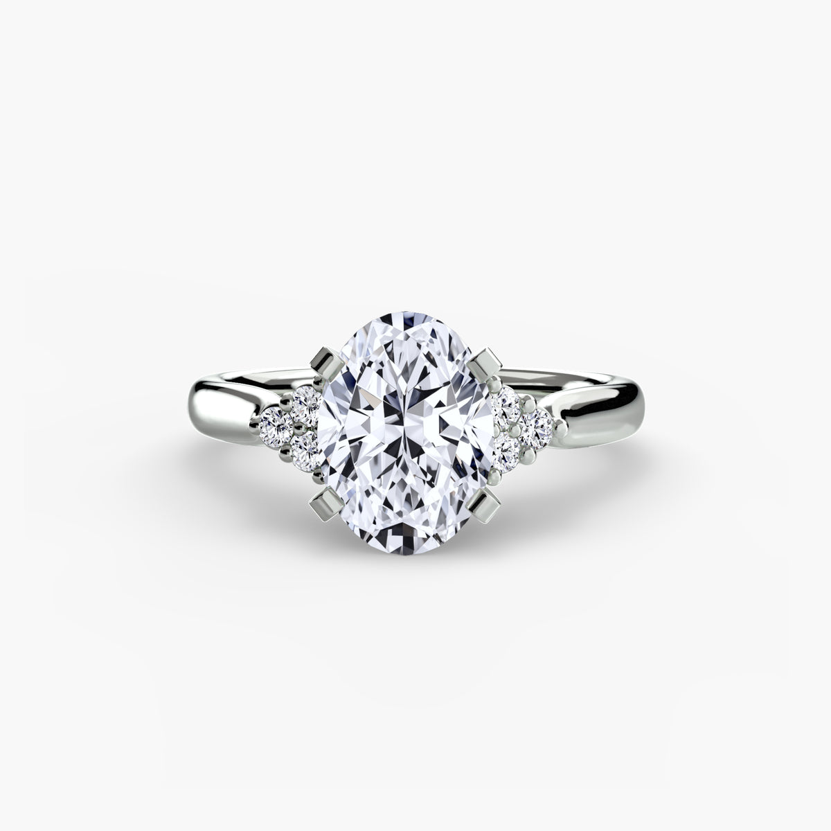 Solitaire with Cluster Shoulders 2.