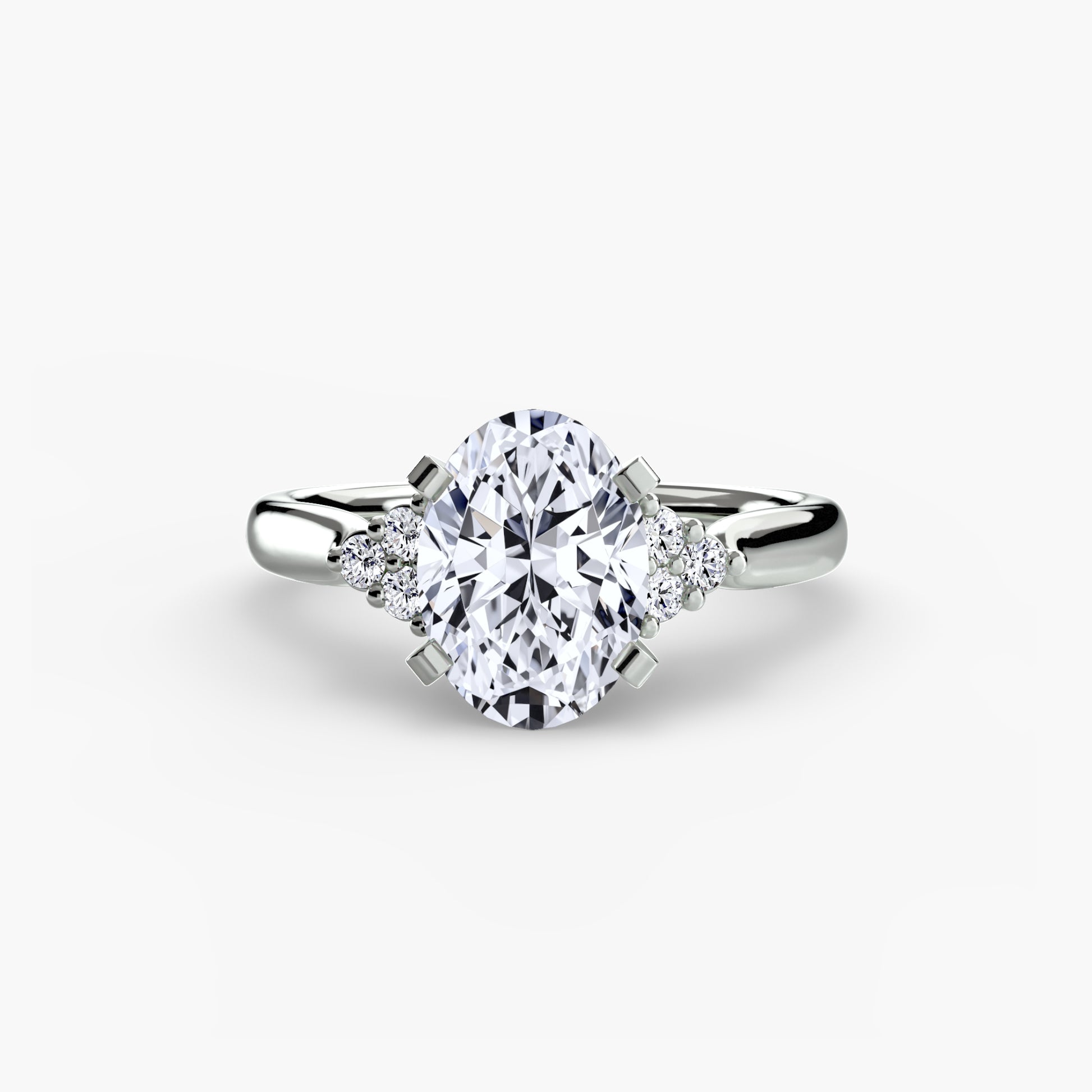 Solitaire with Cluster Shoulders 2.