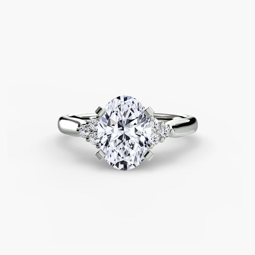 Solitaire with Cluster Shoulders 2.