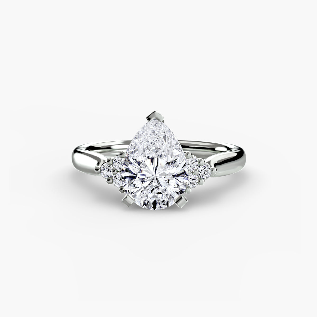 Solitaire with Cluster Shoulders 2.