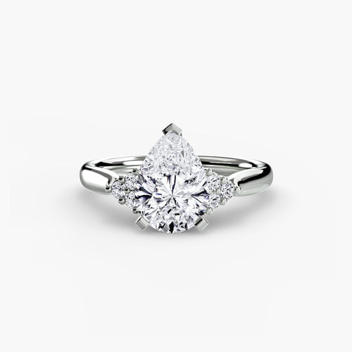 Solitaire with Cluster Shoulders 2.