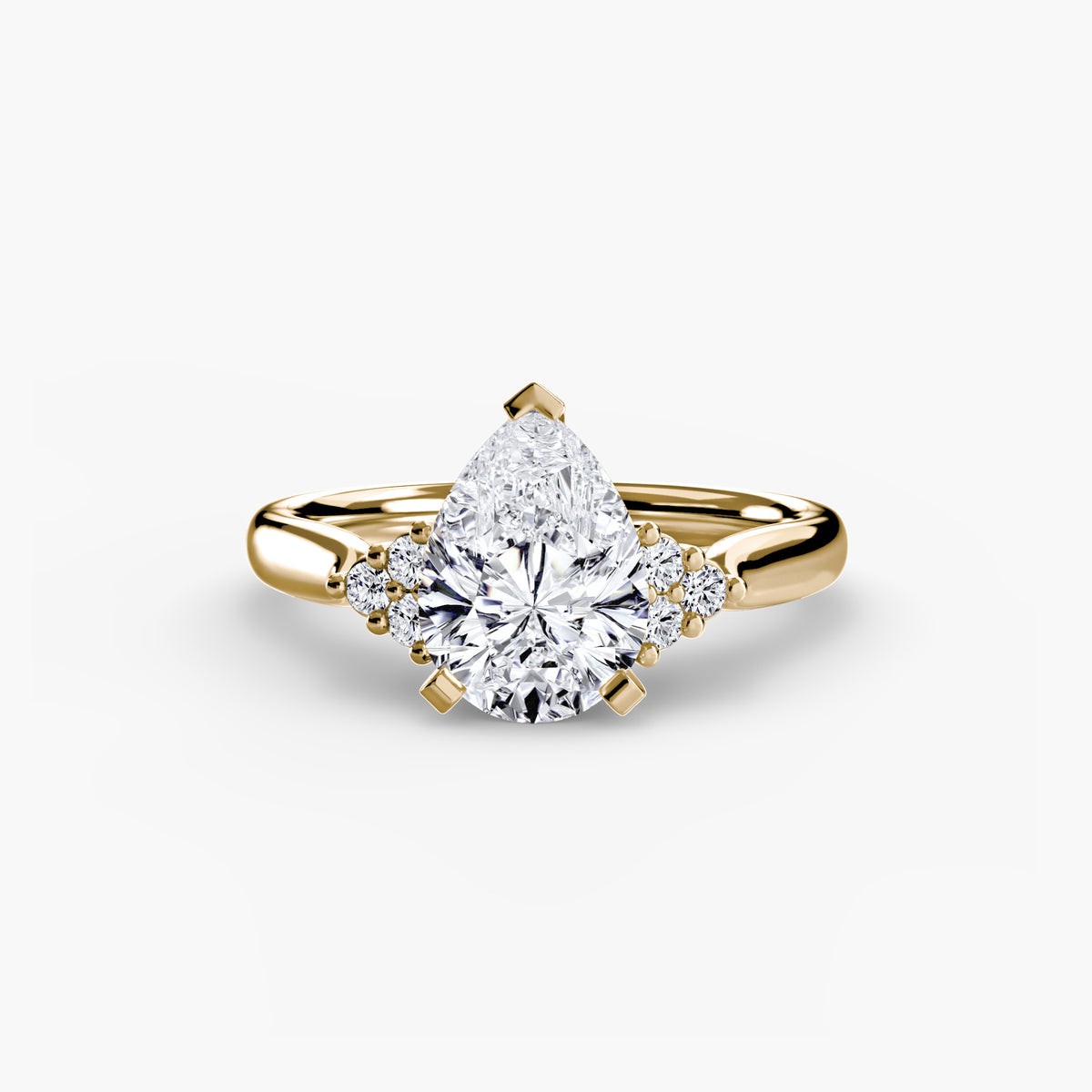 Solitaire with Cluster Shoulders 2.