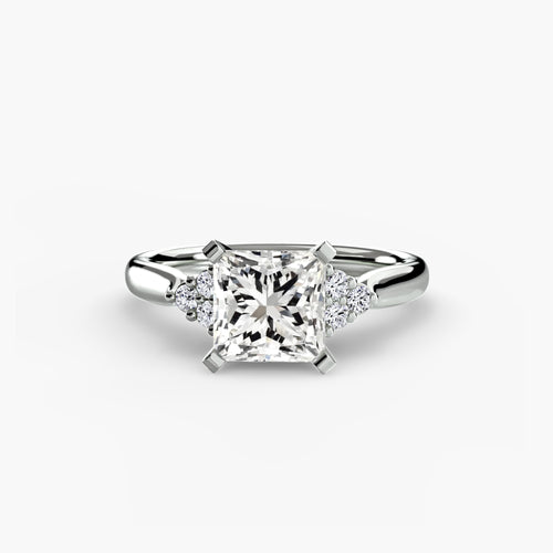 Solitaire with Cluster Shoulders 2.