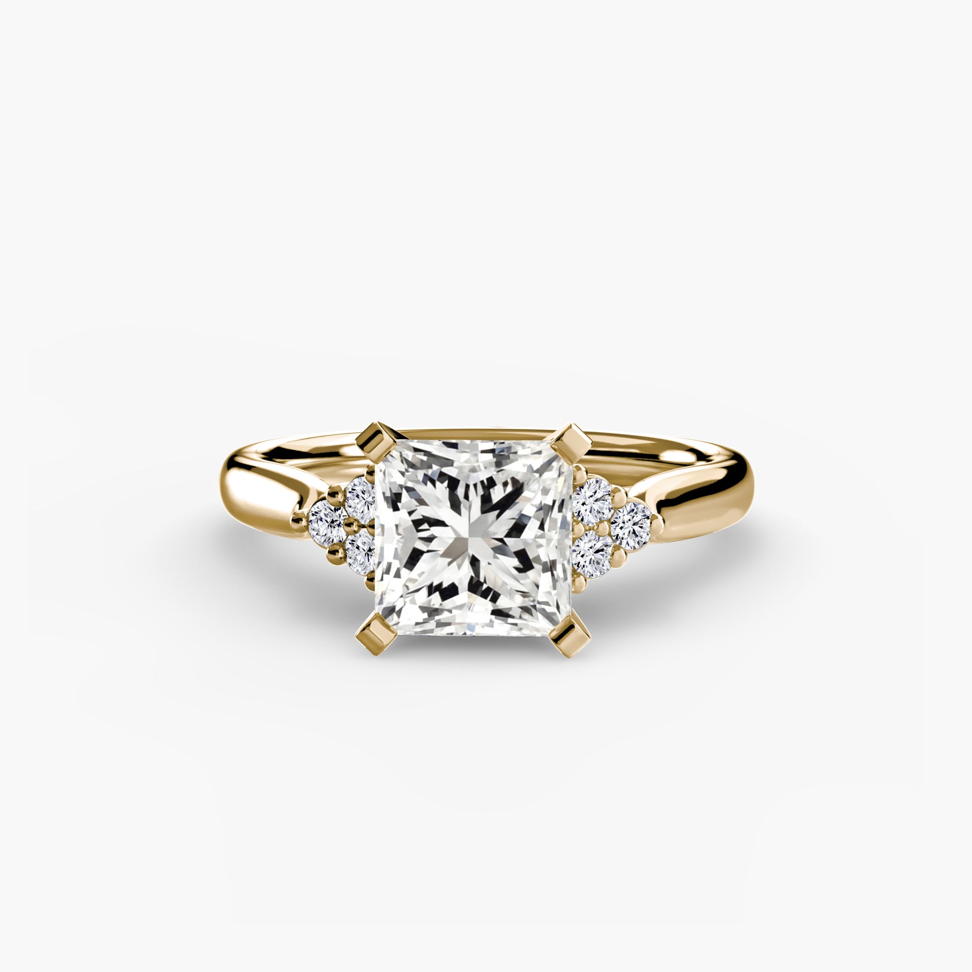 Solitaire with Cluster Shoulders 2.