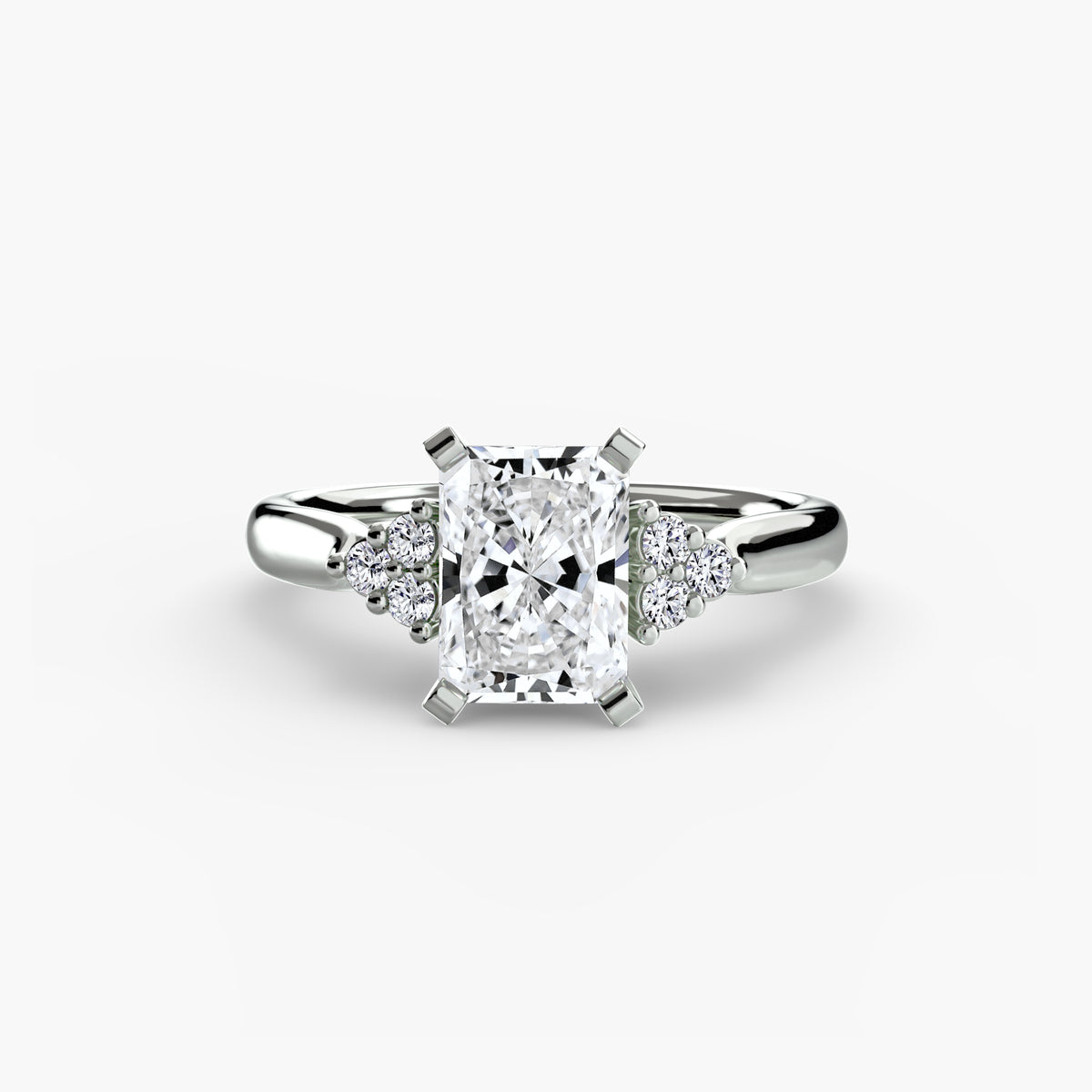 Solitaire with Cluster Shoulders 2.