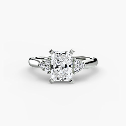 Solitaire with Cluster Shoulders 2.