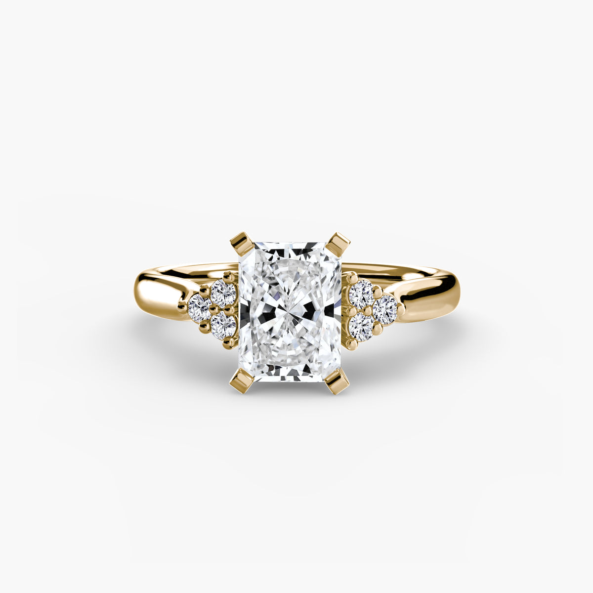 Solitaire with Cluster Shoulders 2.