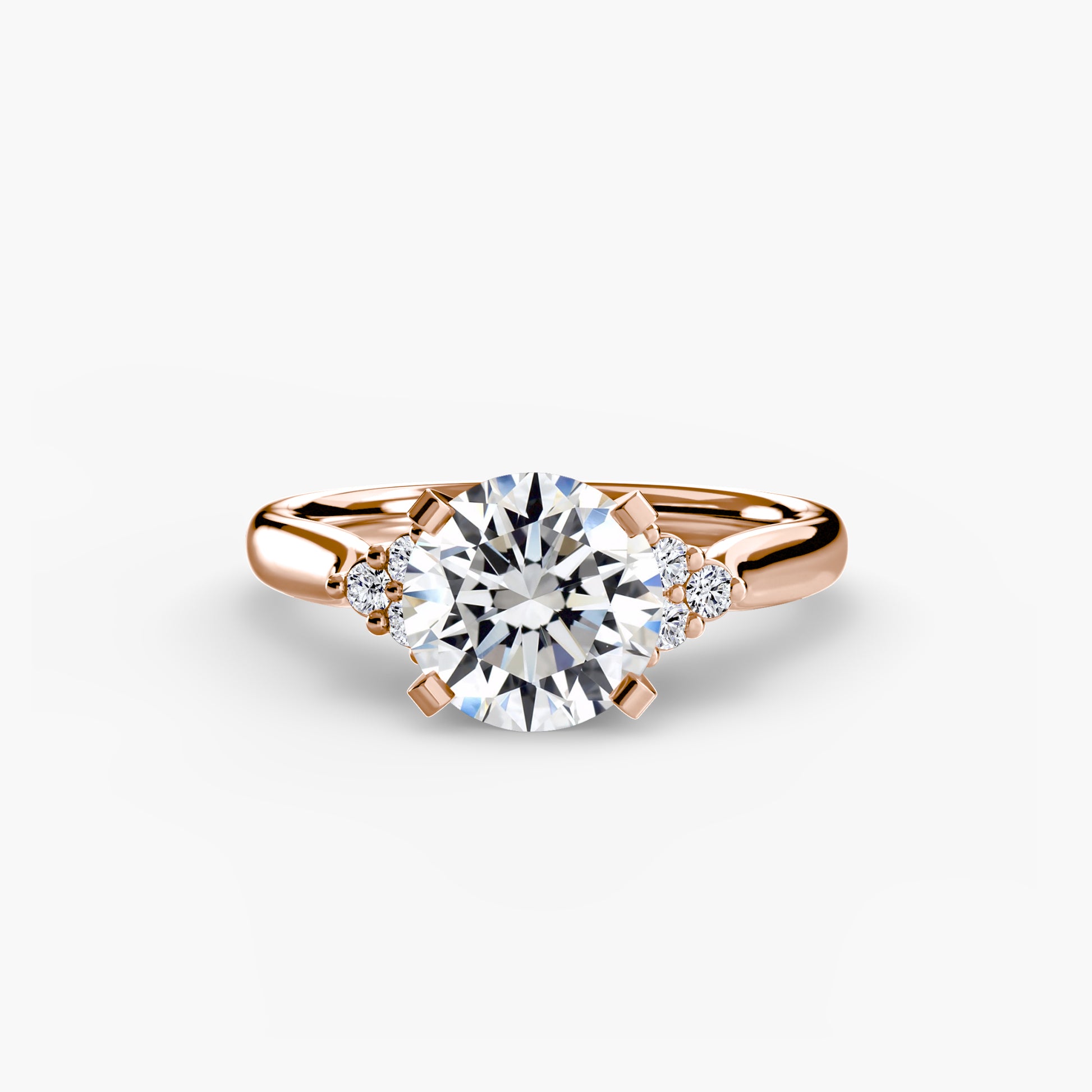 Solitaire with Cluster Shoulders 2.