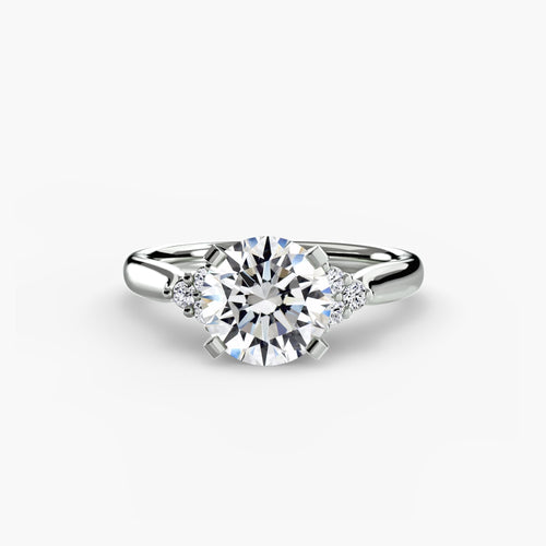 Solitaire with Cluster Shoulders 2.