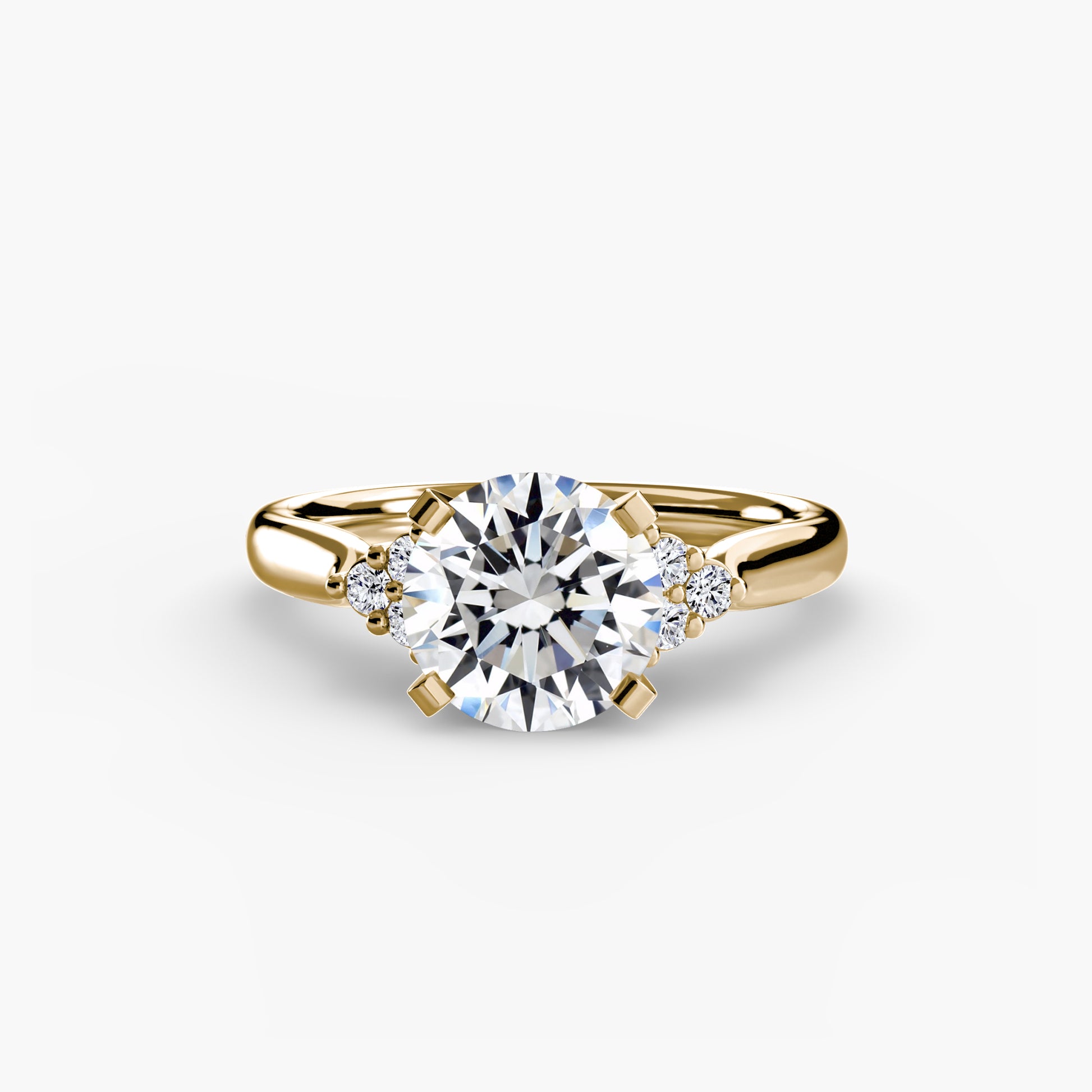 Solitaire with Cluster Shoulders 2.