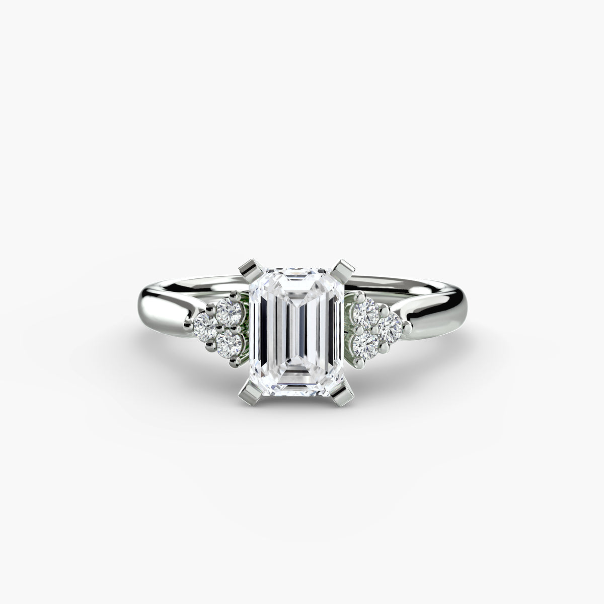 Solitaire with Cluster Shoulders 2.