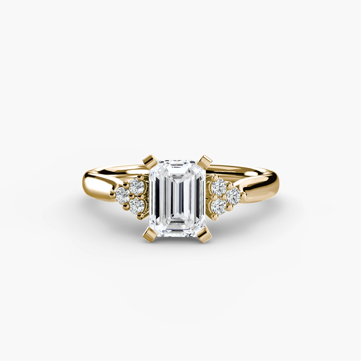 Solitaire with Cluster Shoulders 2.