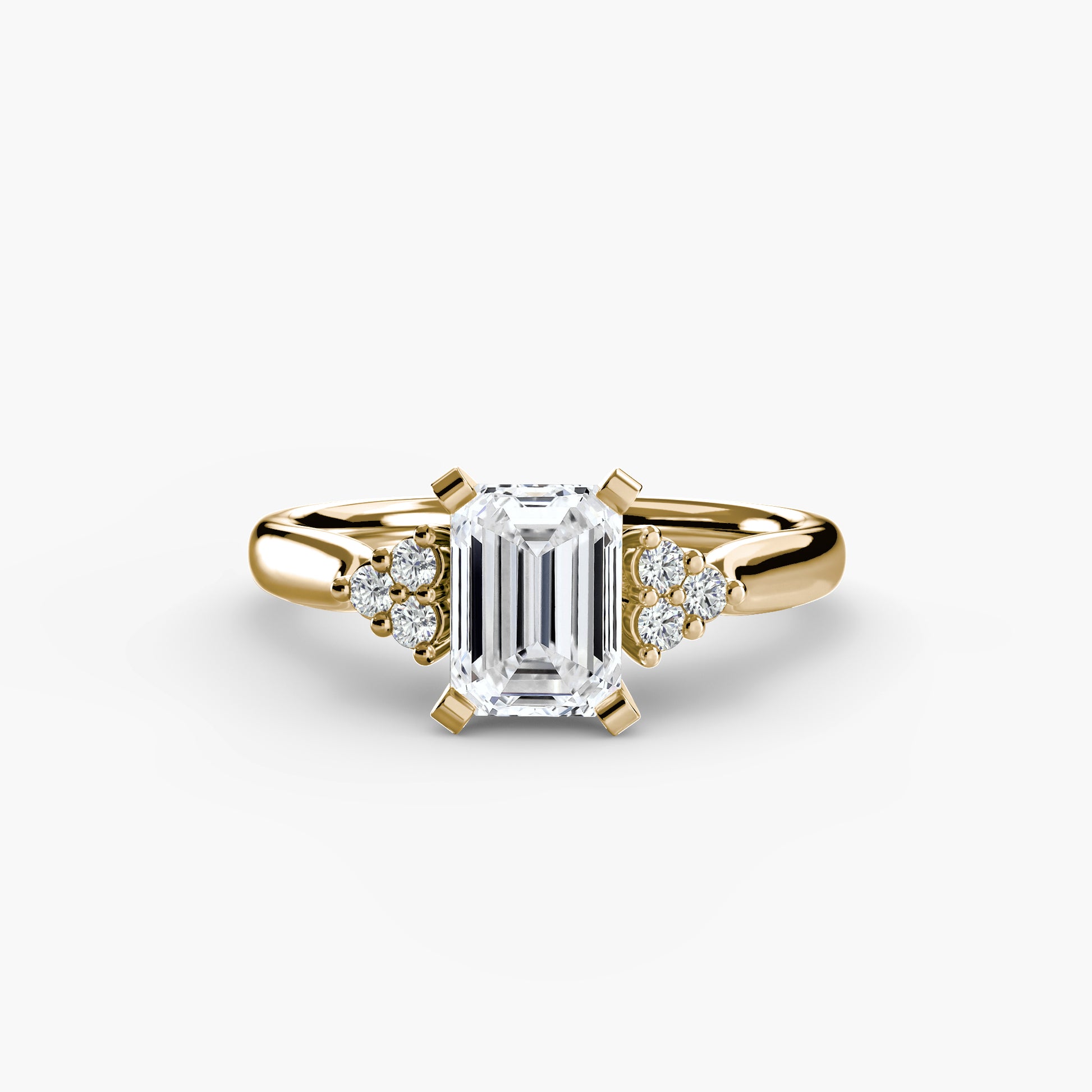 Solitaire with Cluster Shoulders 2.